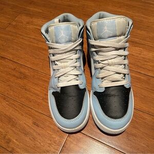 Kids Jordan Sneakers - Black and Light Blue